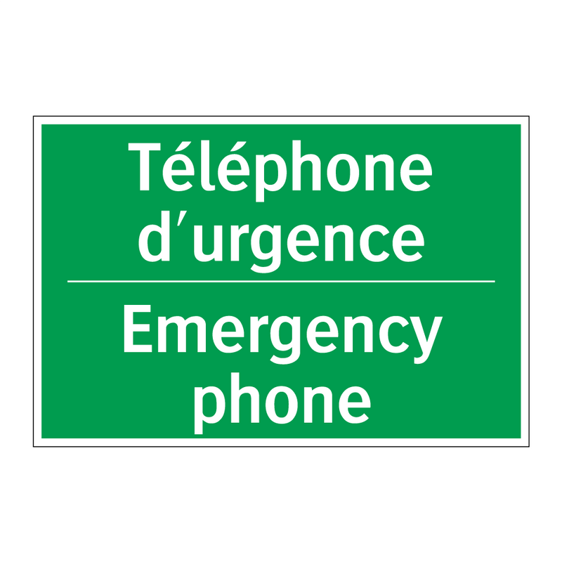 Téléphone d'urgence - Emergency phone
