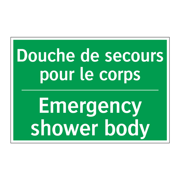 Douche de secours pour le corps /.../ - Emergency shower body