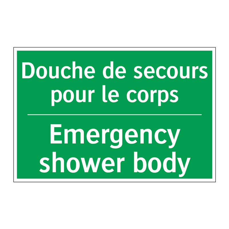 Douche de secours pour le corps /.../ - Emergency shower body
