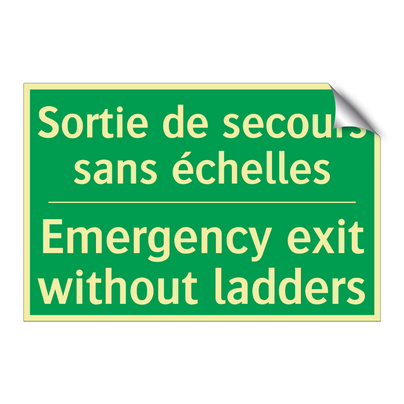 Sortie de secours sans échelles /.../ - Emergency exit without ladders