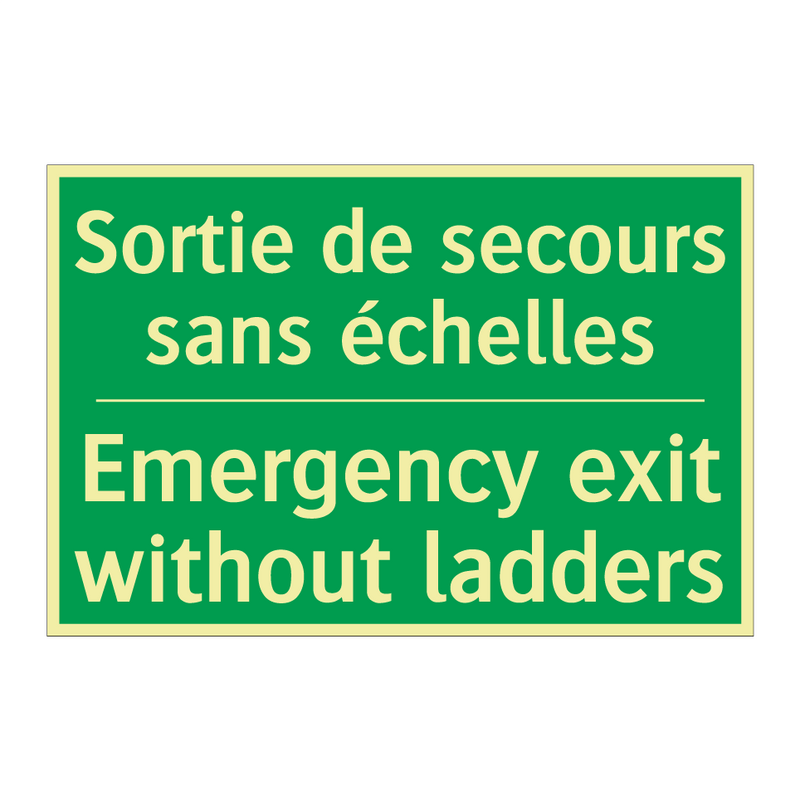 Sortie de secours sans échelles /.../ - Emergency exit without ladders