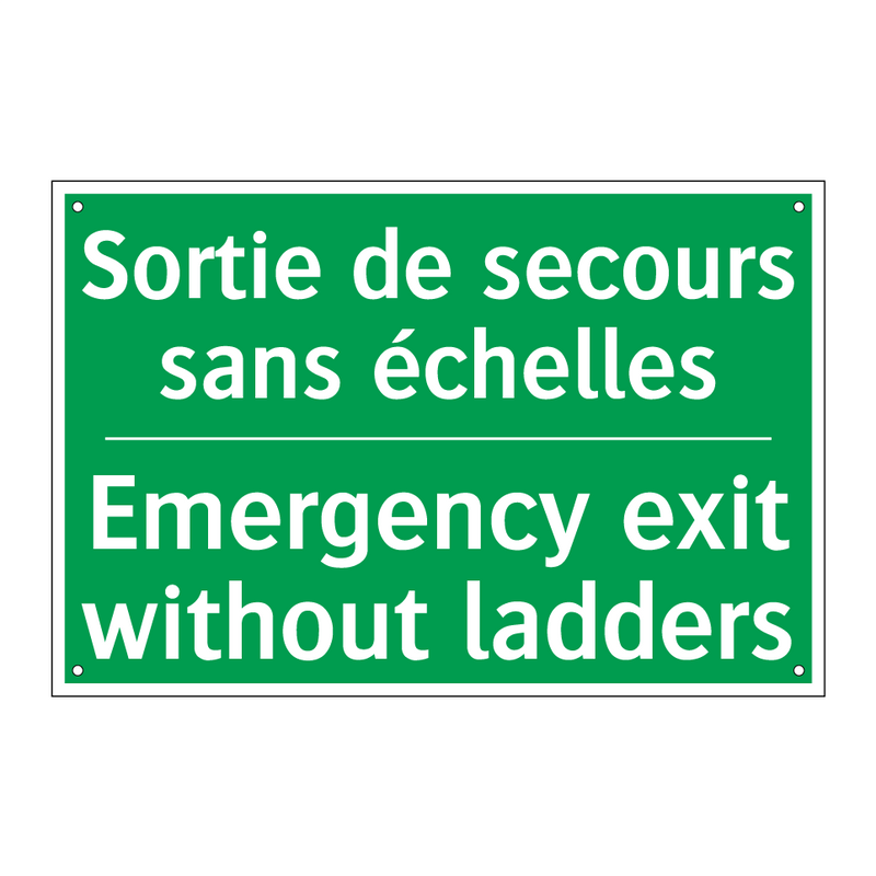 Sortie de secours sans échelles /.../ - Emergency exit without ladders