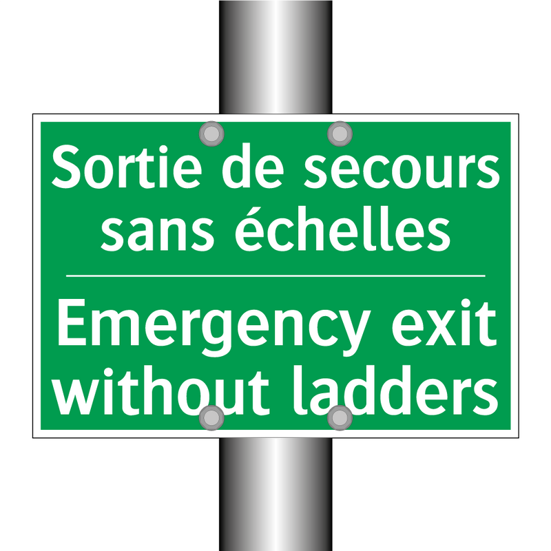 Sortie de secours sans échelles /.../ - Emergency exit without ladders