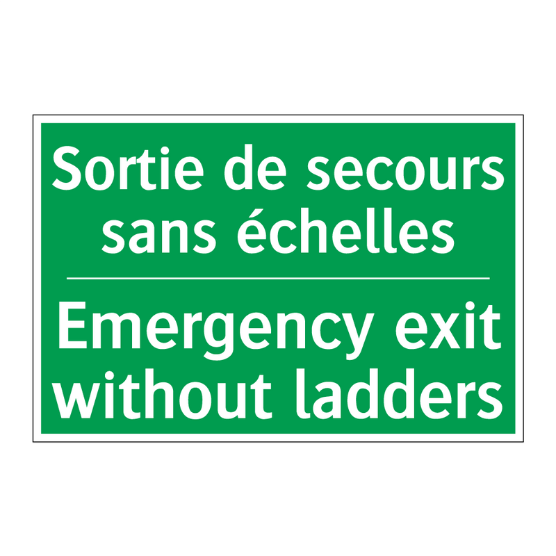 Sortie de secours sans échelles /.../ - Emergency exit without ladders