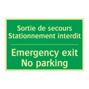Sortie de secours Stationnement /.../ - Emergency exit No parking