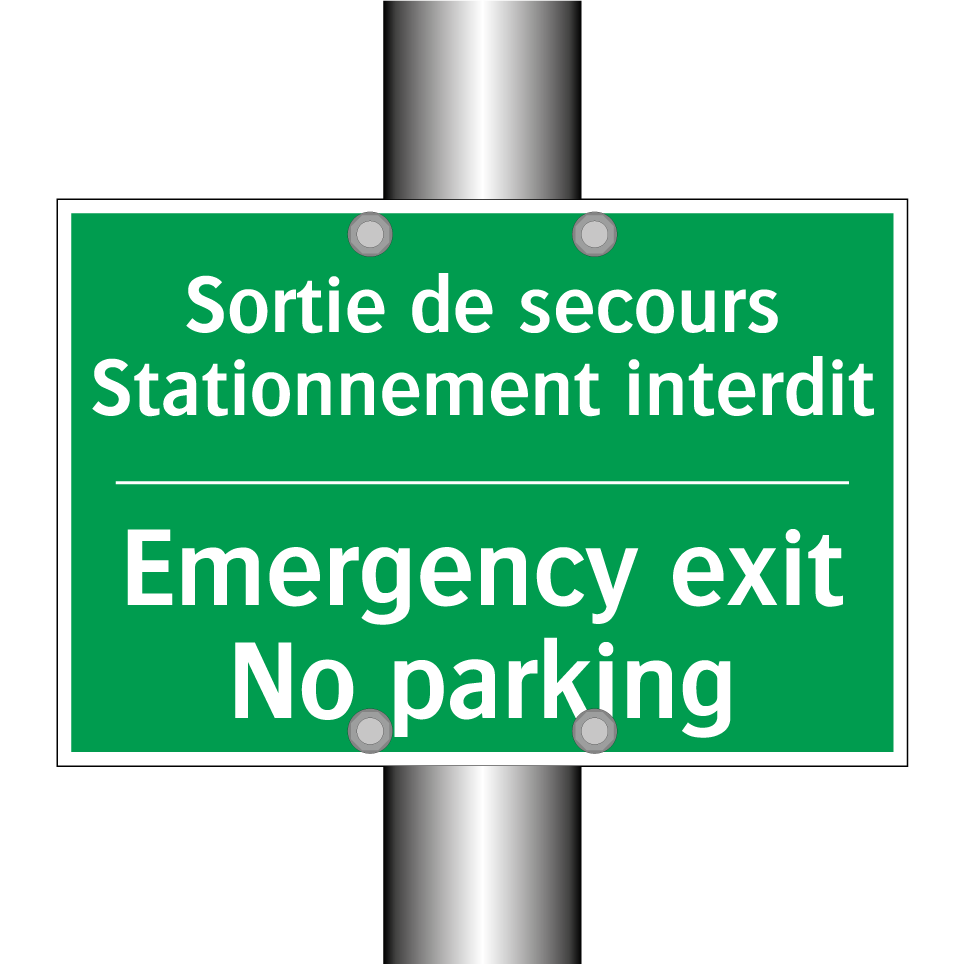 Sortie de secours Stationnement /.../ - Emergency exit No parking