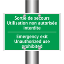 Sortie de secours Utilisation /.../ - Emergency exit Unauthorized use /.../