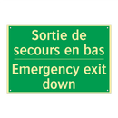 Sortie de secours en bas - Emergency exit down