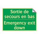 Sortie de secours en bas - Emergency exit down