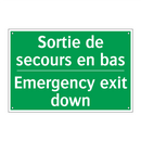 Sortie de secours en bas - Emergency exit down
