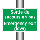 Sortie de secours en bas - Emergency exit down