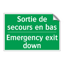 Sortie de secours en bas - Emergency exit down