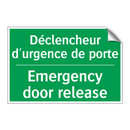Déclencheur d'urgence de porte - Emergency door release