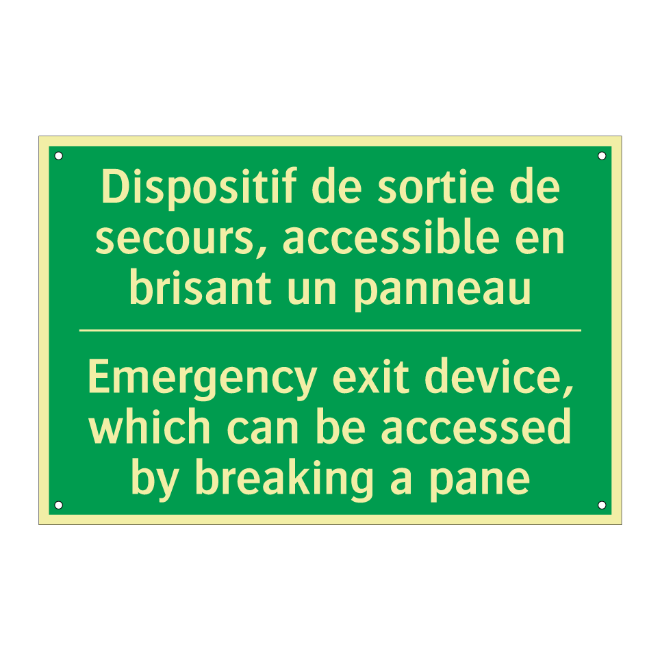 Dispositif de sortie de secours, /.../ - Emergency exit device, which can /.../