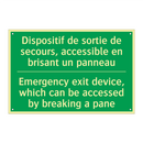 Dispositif de sortie de secours, /.../ - Emergency exit device, which can /.../