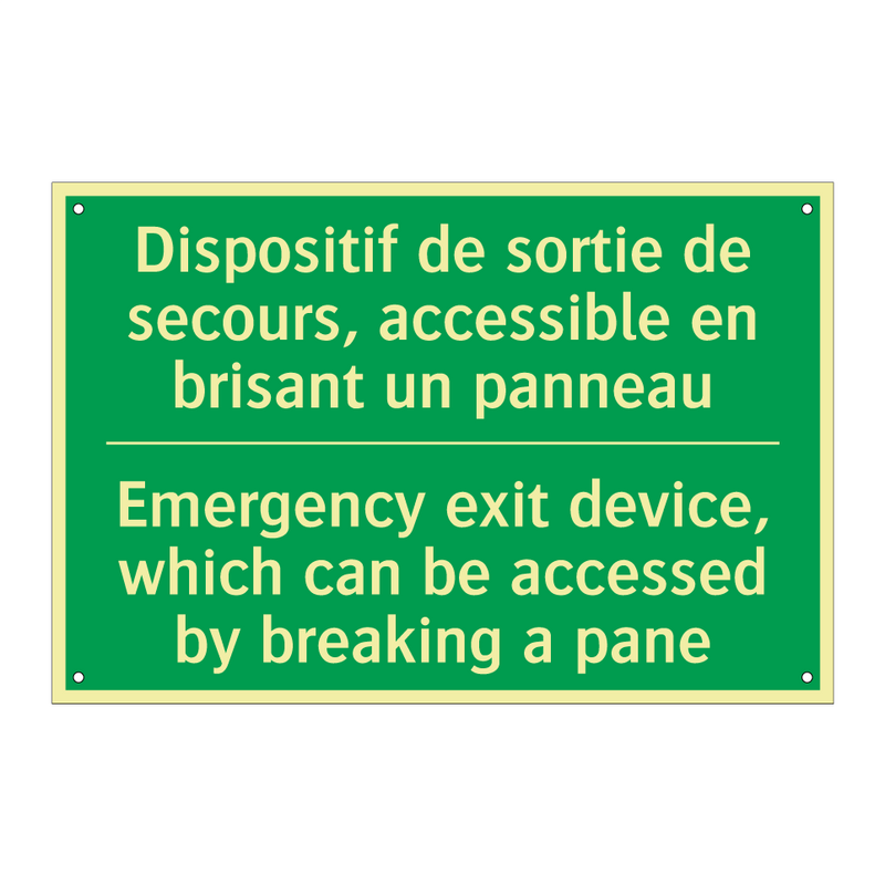 Dispositif de sortie de secours, /.../ - Emergency exit device, which can /.../