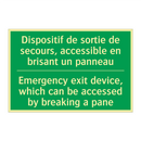 Dispositif de sortie de secours, /.../ - Emergency exit device, which can /.../