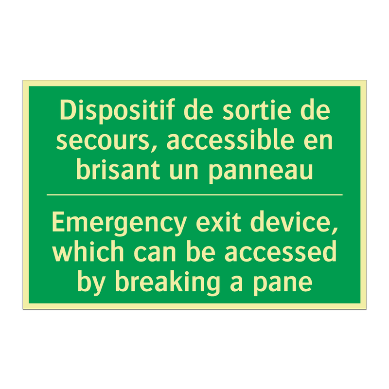 Dispositif de sortie de secours, /.../ - Emergency exit device, which can /.../