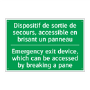 Dispositif de sortie de secours, /.../ - Emergency exit device, which can /.../