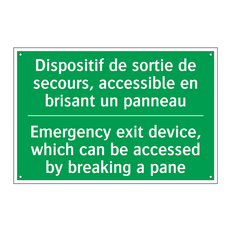 Dispositif de sortie de secours, /.../ - Emergency exit device, which can /.../