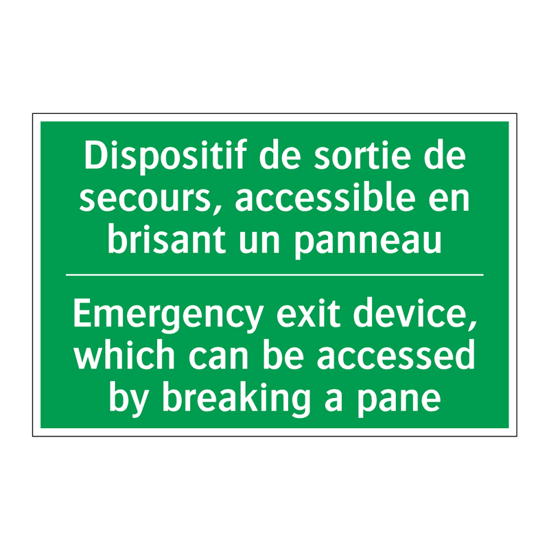 Dispositif de sortie de secours, /.../ - Emergency exit device, which can /.../