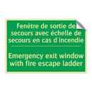 Fenêtre de sortie de secours avec /.../ - Emergency exit window with fire /.../