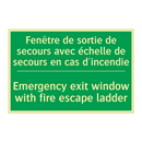 Fenêtre de sortie de secours avec /.../ - Emergency exit window with fire /.../