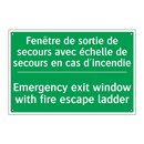 Fenêtre de sortie de secours avec /.../ - Emergency exit window with fire /.../