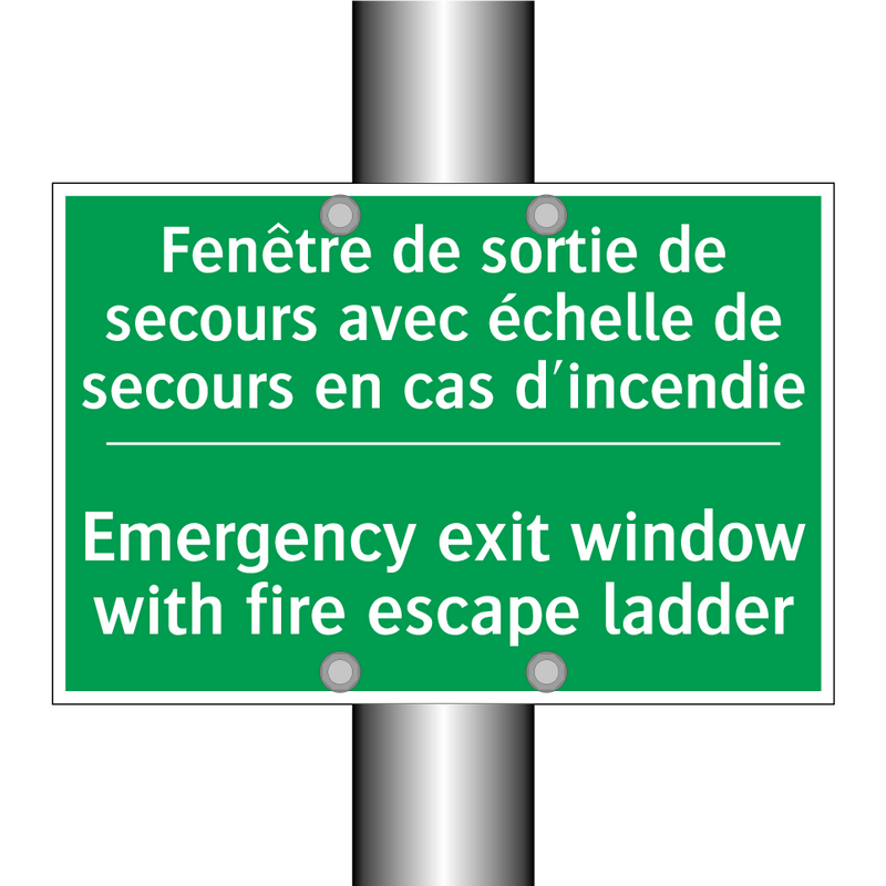 Fenêtre de sortie de secours avec /.../ - Emergency exit window with fire /.../