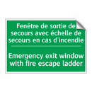 Fenêtre de sortie de secours avec /.../ - Emergency exit window with fire /.../
