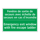 Fenêtre de sortie de secours avec /.../ - Emergency exit window with fire /.../