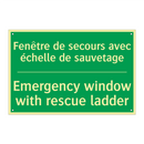Fenêtre de secours avec échelle /.../ - Emergency window with rescue ladder /.../