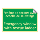 Fenêtre de secours avec échelle /.../ - Emergency window with rescue ladder /.../