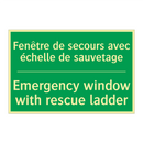 Fenêtre de secours avec échelle /.../ - Emergency window with rescue ladder /.../