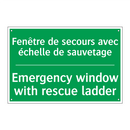 Fenêtre de secours avec échelle /.../ - Emergency window with rescue ladder /.../
