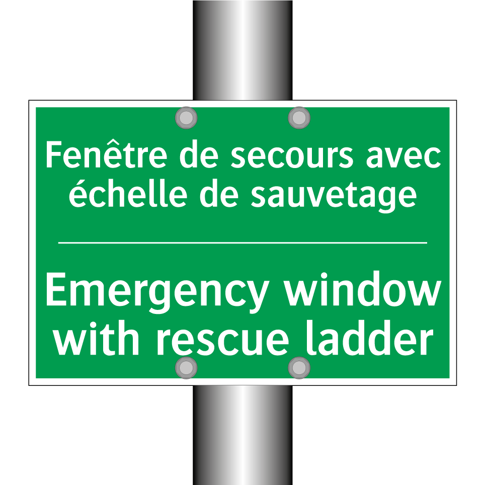 Fenêtre de secours avec échelle /.../ - Emergency window with rescue ladder /.../