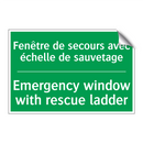 Fenêtre de secours avec échelle /.../ - Emergency window with rescue ladder /.../