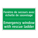 Fenêtre de secours avec échelle /.../ - Emergency window with rescue ladder /.../