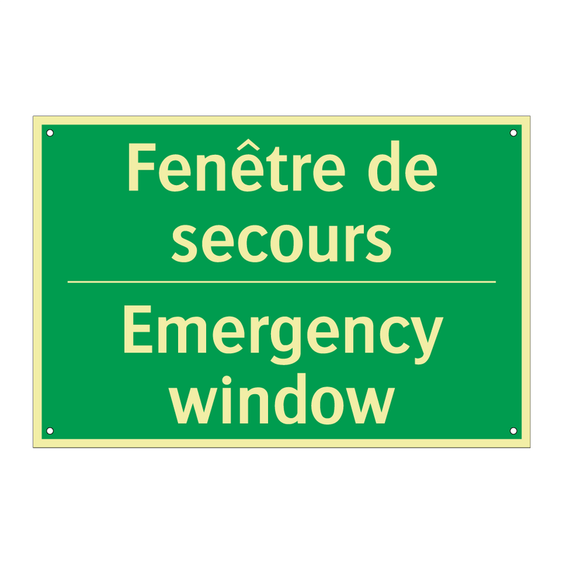 Fenêtre de secours - Emergency window