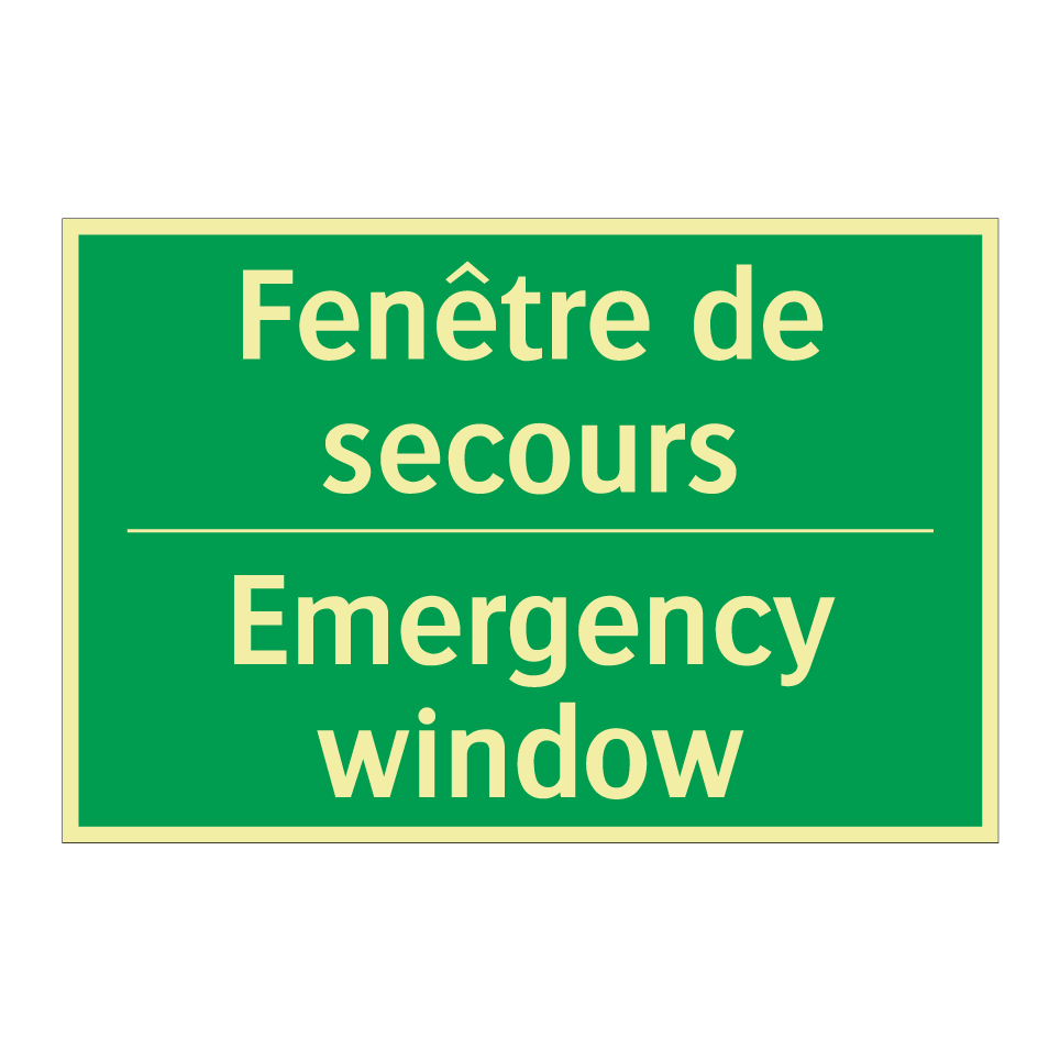 Fenêtre de secours - Emergency window