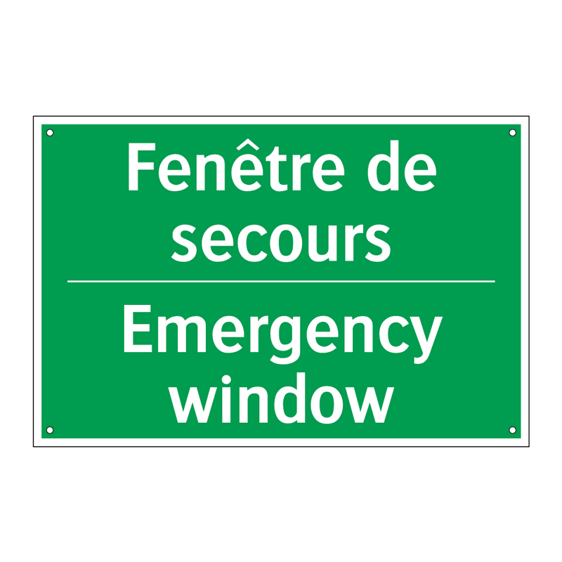 Fenêtre de secours - Emergency window