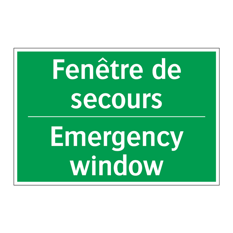 Fenêtre de secours - Emergency window