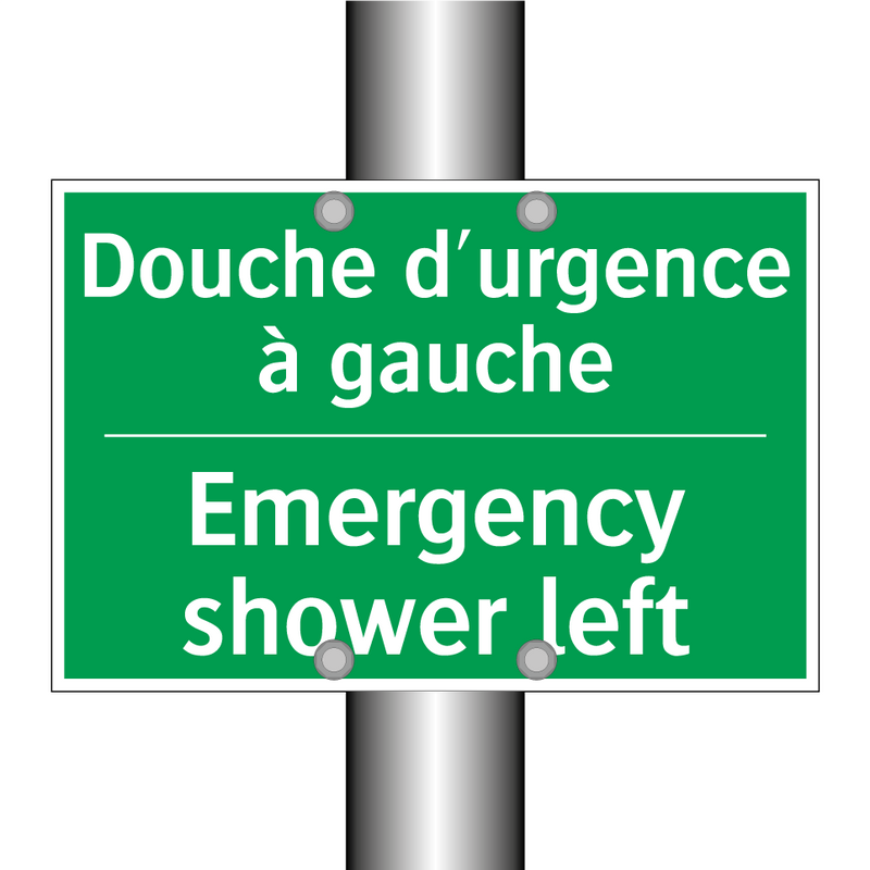 Douche d'urgence à gauche - Emergency shower left