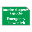 Douche d'urgence à gauche - Emergency shower left