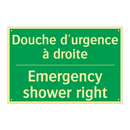 Douche d'urgence à droite - Emergency shower right