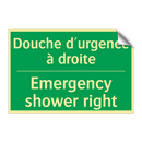 Douche d'urgence à droite - Emergency shower right