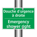 Douche d'urgence à droite - Emergency shower right