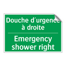 Douche d'urgence à droite - Emergency shower right