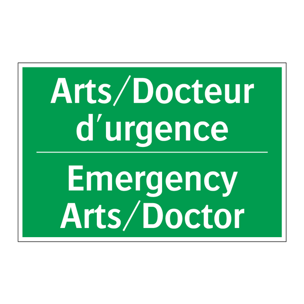 Arts/Docteur d'urgence - Emergency Arts/Doctor
