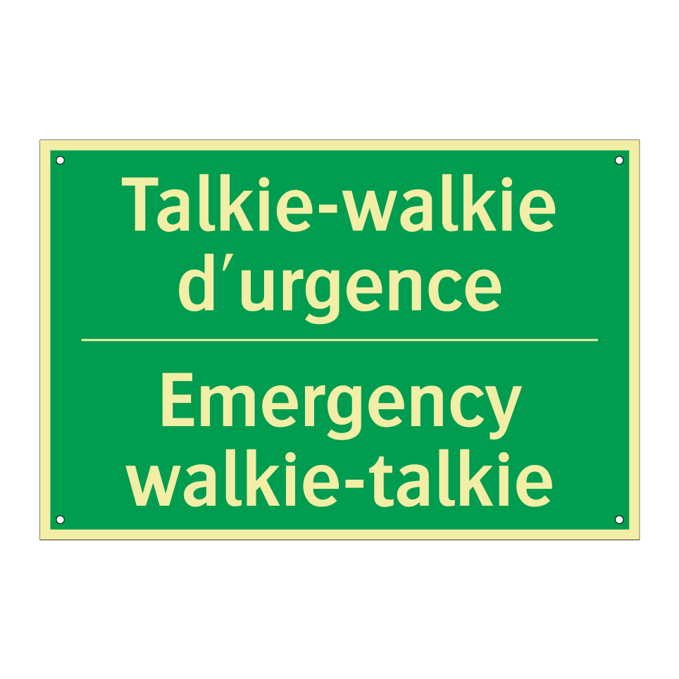 Talkie-walkie d'urgence - Emergency walkie-talkie